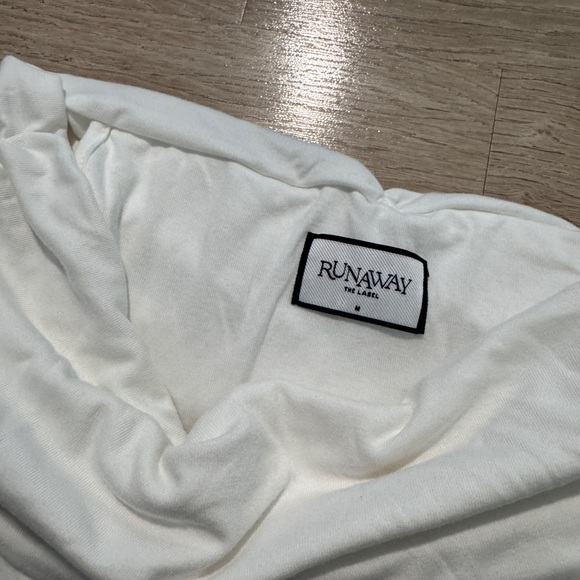 Runaway The Label Off the shoulder Soft White Summer/Graduation Dress - Picture 3 of 3